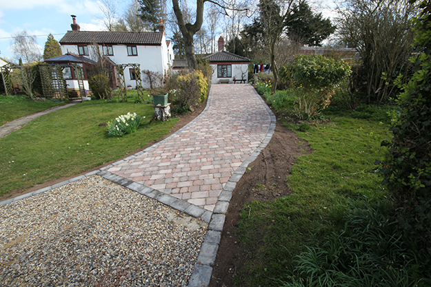 Landscaped garden paving