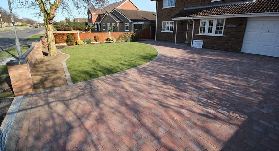 An example of a brickweave driveway we completed.