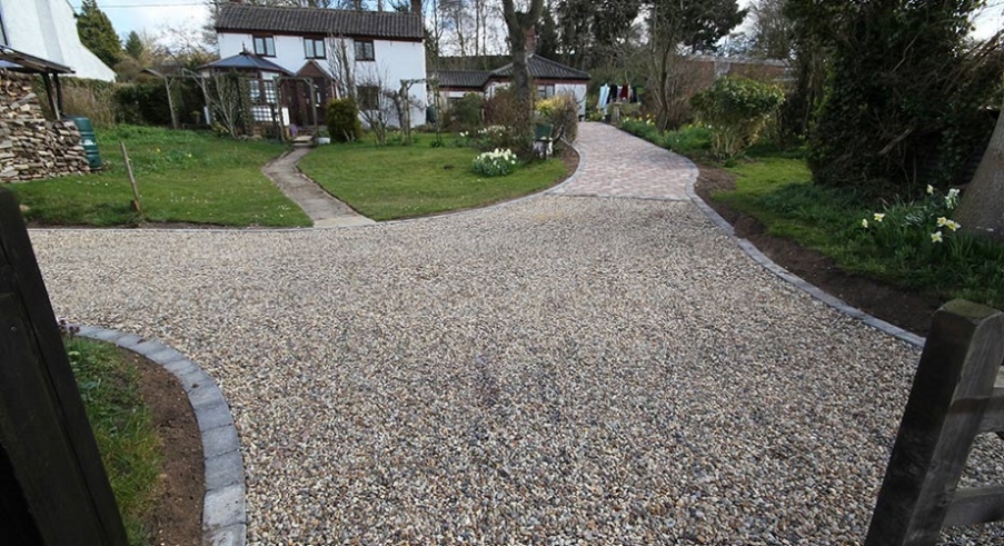 Here is one of the gravel driveways we've completed in the past.