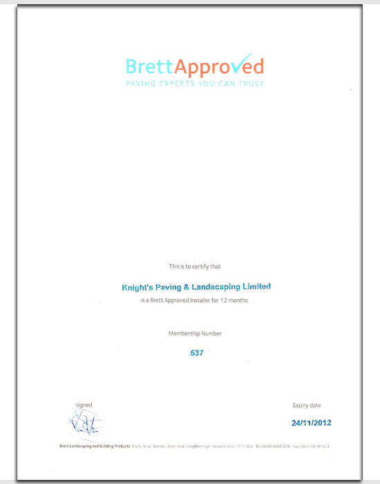 Brett approved installer
