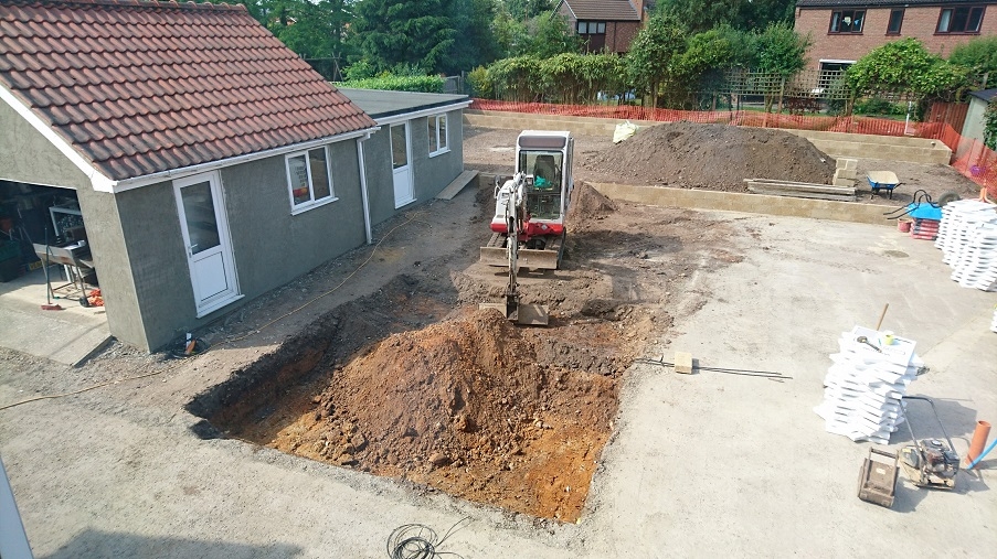 Case study of a garden transformation - digging the sunken seating area