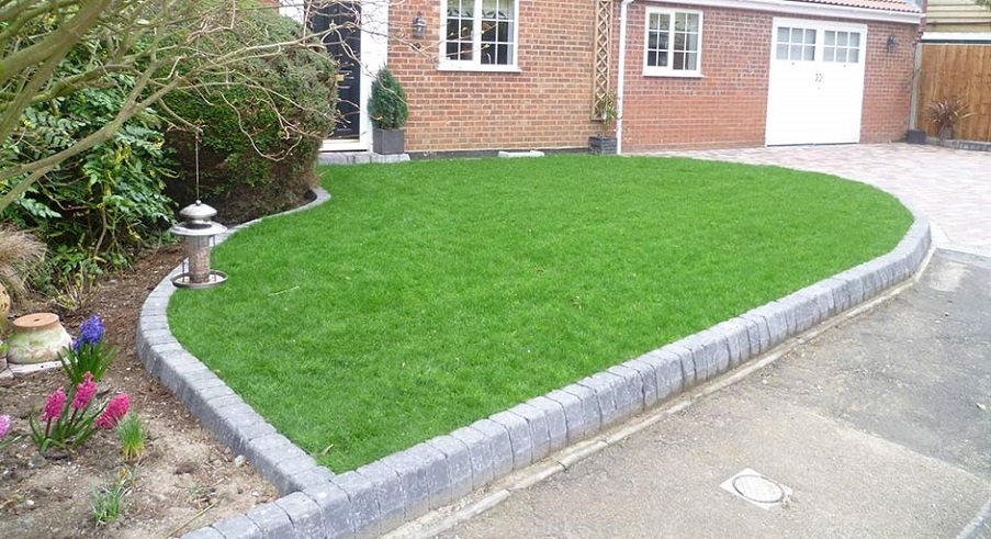 A turfed lawn by Knights Paving and Landscaping