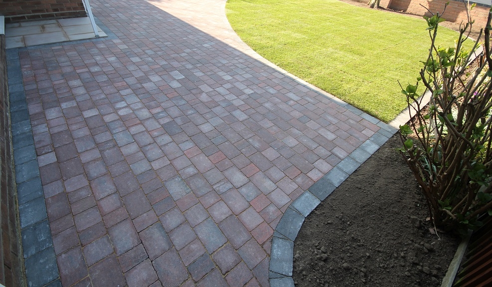 Block paved pattern 
