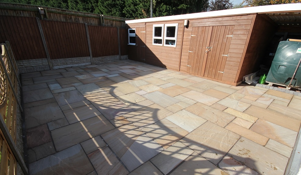 Sandstone patio shed